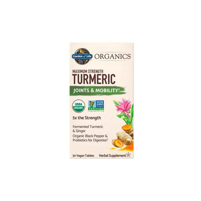 Garden of Life Organics Maximum Strength Turmeric 30 Tablets