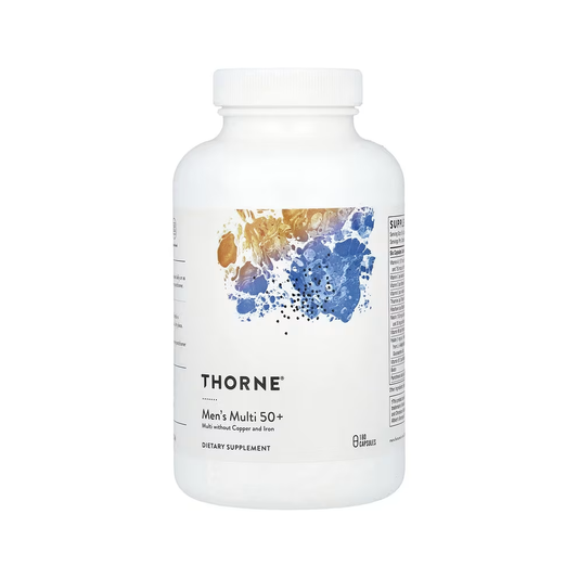Thorne Men's Multi 50+ - 180 Capsules | Daily Multivitamin for Men Over 50 | Without Copper & Iron