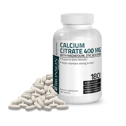 Bronson Vitamins Calcium and Magnesium with Boron and Zinc - 180 Tablets