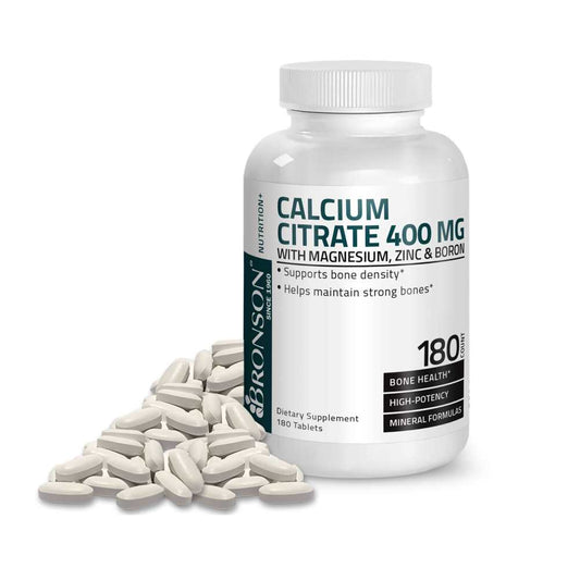 Bronson Vitamins Calcium and Magnesium with Boron and Zinc - 180 Tablets