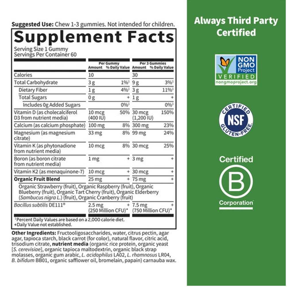 Garden of Life Vitamin Code Calcium & Magnesium 60 Gummies