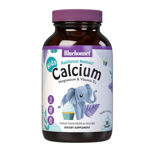 Bluebonnet Nutrition Rainforest Animalz Calcium Magnesium & Vitamin D3 90 Tabs