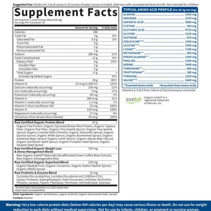 Garden of Life Raw Organic Fit Vanilla Powder 465g