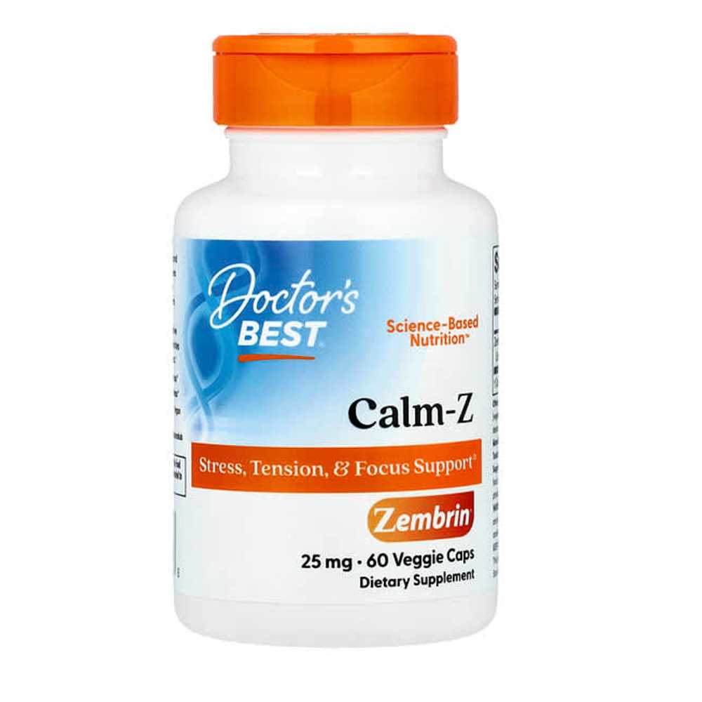 Doctor's Best Calm-Z with Zembrin, 25 Mg, 60 Veggie Caps