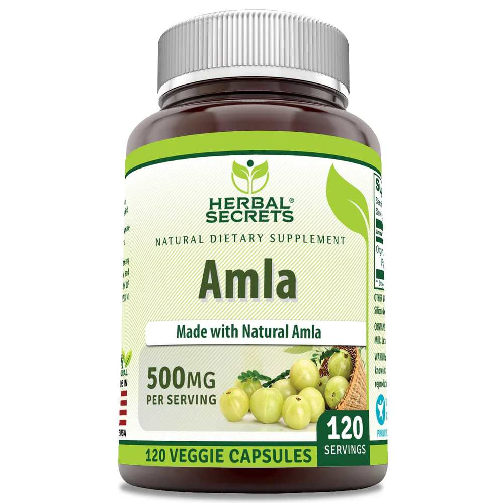 Herbal Secrets Amla 500 Mg 120 Veggie Capsules