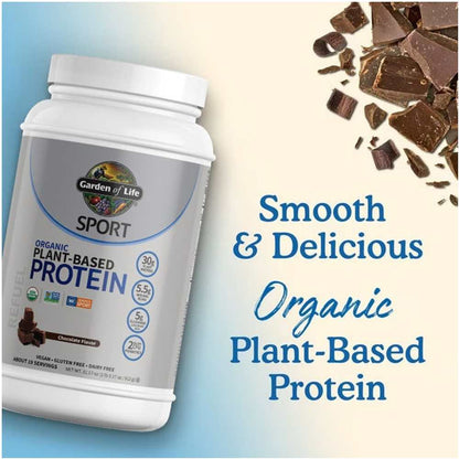 Garden of Life Sport Organic Plant-Based Protein Chocolate 29.6oz (840g) Powder