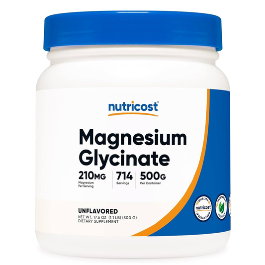 Nutricost Magnesium Glycinate Powder (500 Grams)