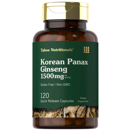 Tahoe Nutritionals Korean Panax Ginseng 1500mg per serving | 120 Capsules