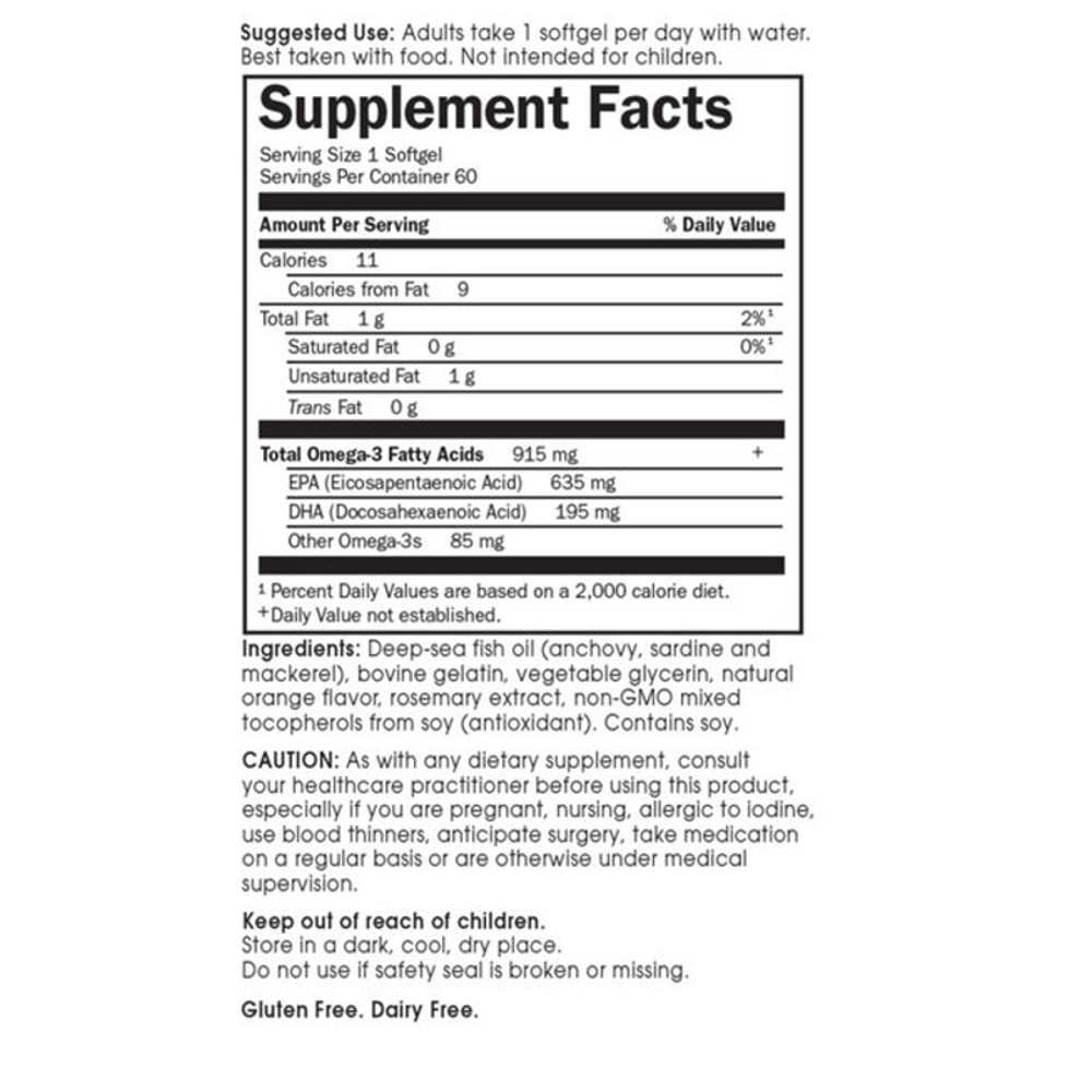 Garden of Life Minami Cardio Omega-3 Fish Oil Orange - 60 Softgels