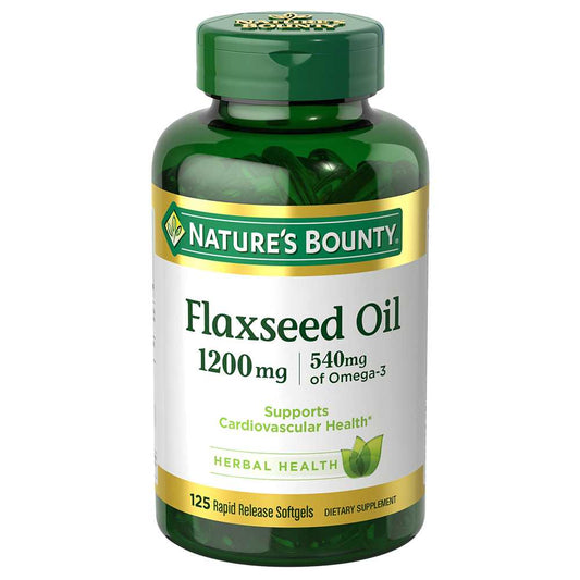 Nature's Bounty Flaxseed Oil 1,200 Mg, 125 Softgels