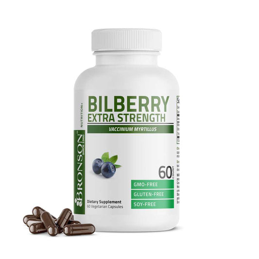 Bronson Vitamins Bilberry Extra Strength 3000 Mg 60 Caps
