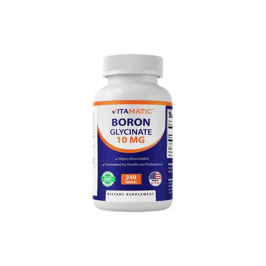 Vitamatic Chelated Boron Glycinate 10mg - 240 Tablets