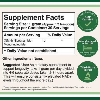 Double Wood Nmn Nicotinamide Mononucleotide – 30g Powder