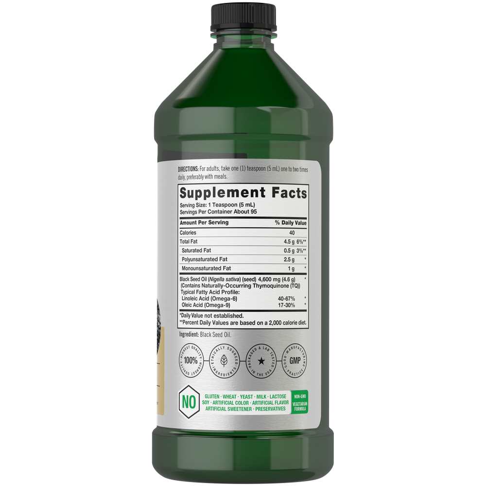 Horbäach Black Seed Oil 4600mg per Serving | 16oz Liquid