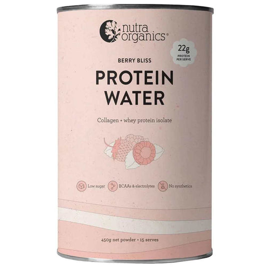 Nutra Organics Protein Water - Berry Bliss 450g