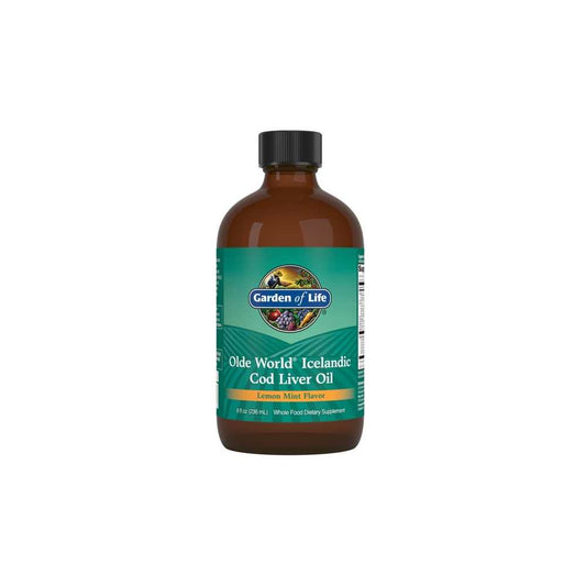 Garden of Life Olde World Icelandic Cod Liver Oil Lemon Mint - 8 Fl Oz (236 Ml) Liquid