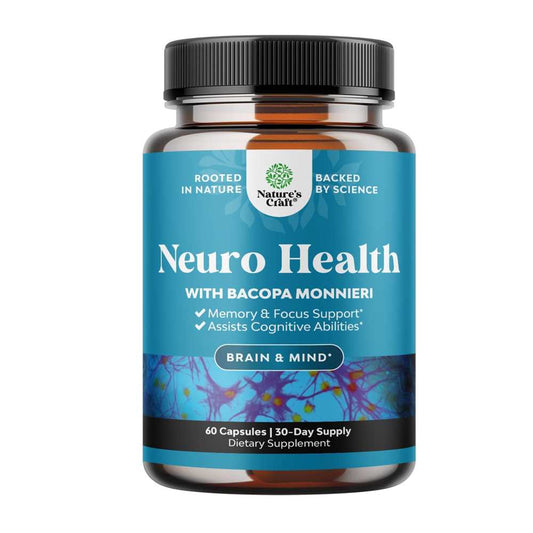 Nature's Craft Neuro Health – Memory & Focus Nootropic, 90 Capsules (45-Day Supply)