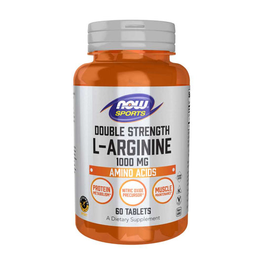Now Sports L-Arginine 1000 Mg – Double Strength Nitric Oxide Precursor – Muscle Performance Support – 60 Tablets