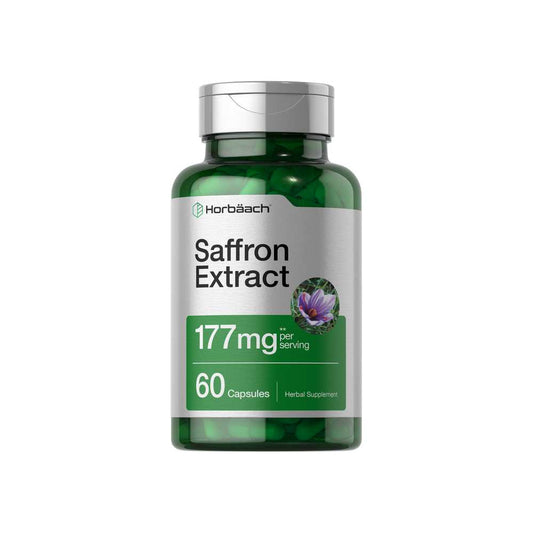 Horbäach Saffron Extract 177mg per Serving | 60 Capsules