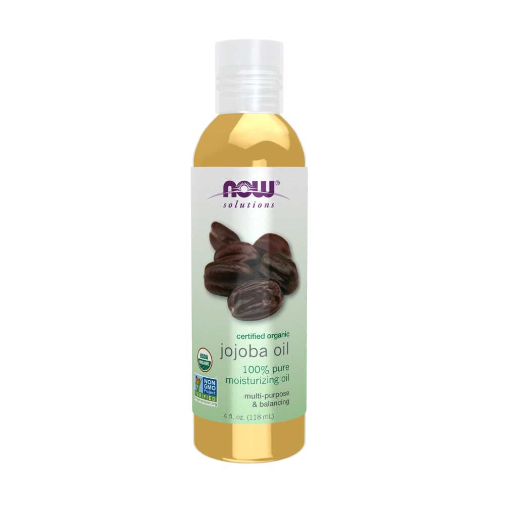 Now Foods Certified Organic Jojoba Oil – 100% Pure Moisturizing Oil – Multi-Purpose & Balancing – 4 Oz. (118 M L)