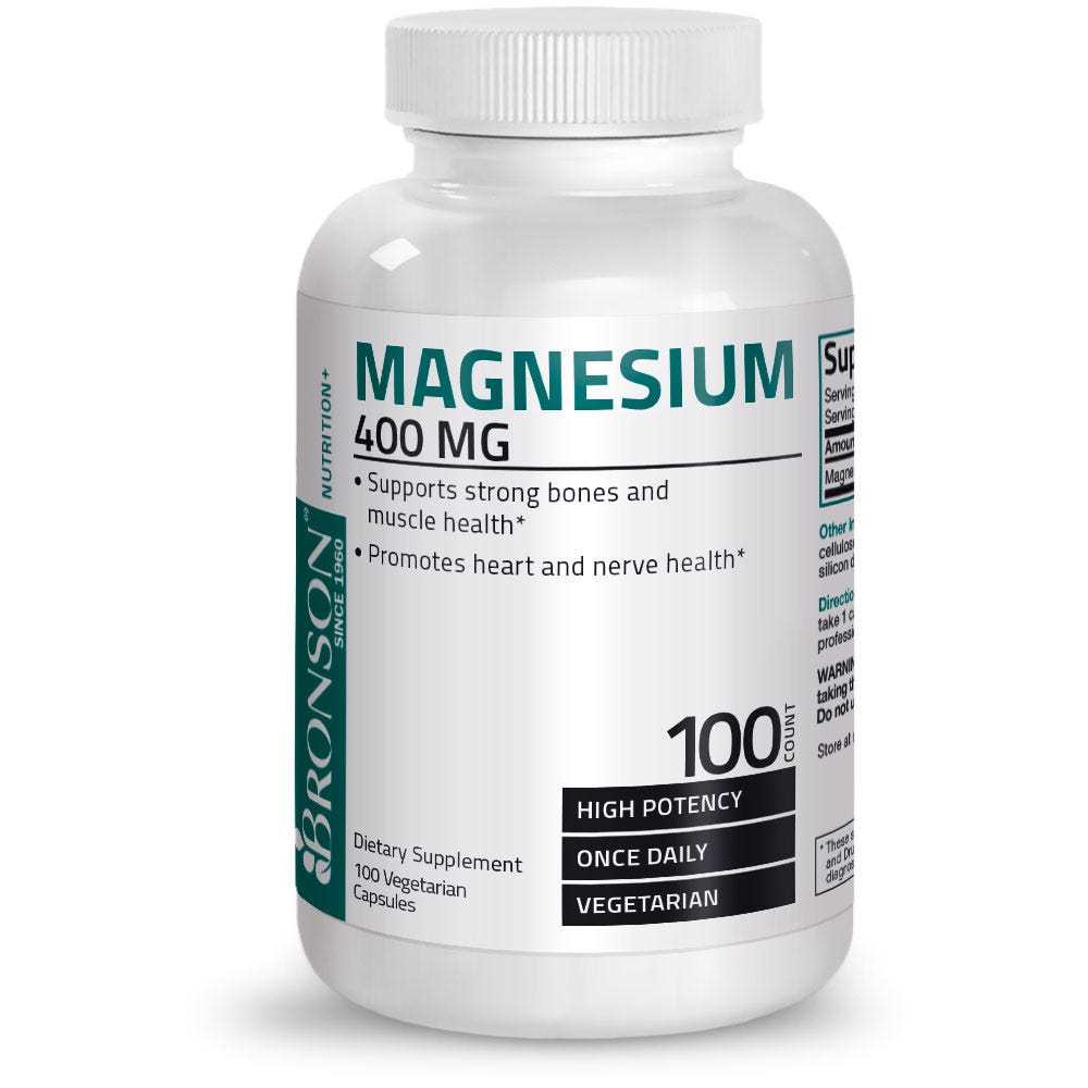 Bronson Vitamins Magnesium Oxide High Potency - 400 Mg 100 Caps