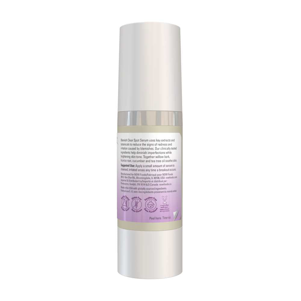 Now Foods Blemish Clear Spot Serum – Tea Tree & Willow Bark Clarifying Formula – Targeted Acne Treatment – 15 M L