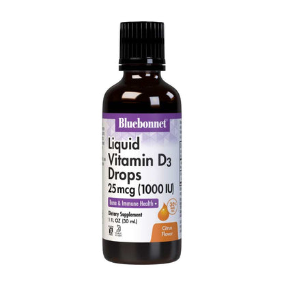 Bluebonnet Nutrition Liquid Vitamin D3 Drops 25 Mcg (1000 Iu) 30 Ml