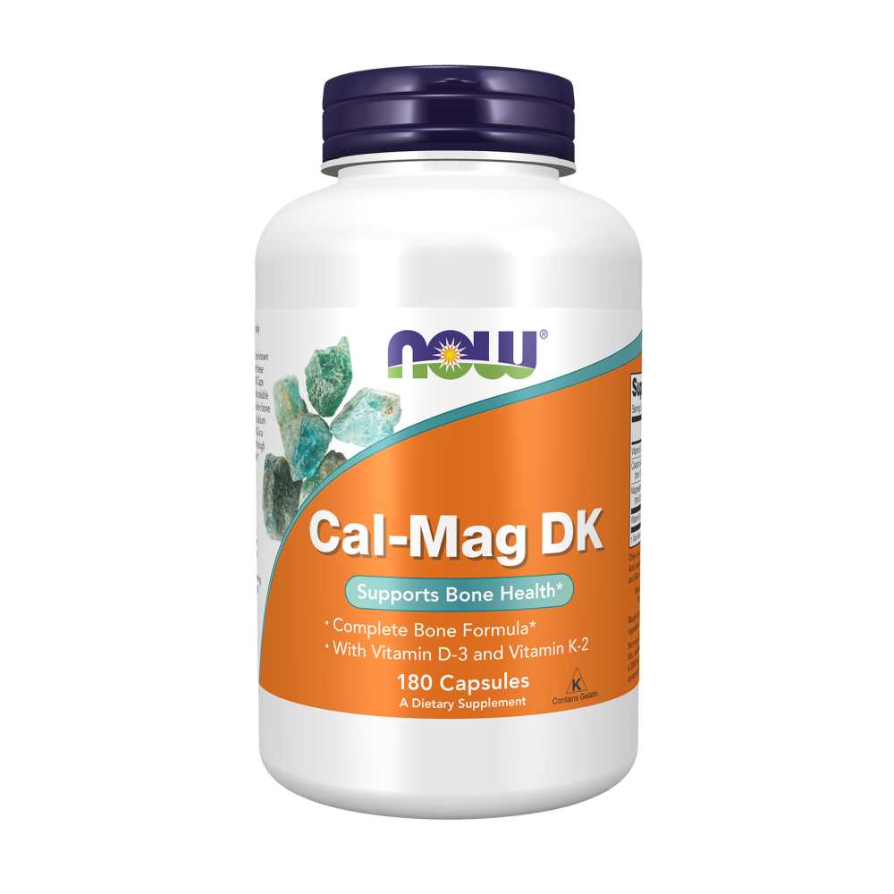 Now Foods Cal-Mag Dk – Calcium, Magnesium, D3 & K2 Bone Support Complex – 180 Capsules