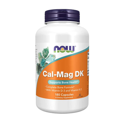 Now Foods Cal-Mag Dk – Calcium, Magnesium, D3 & K2 Bone Support Complex – 180 Capsules