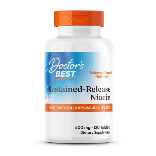 Doctor's Best Sustained-Release Niacin with Nia Xtend 500mg Tablets 120 Count