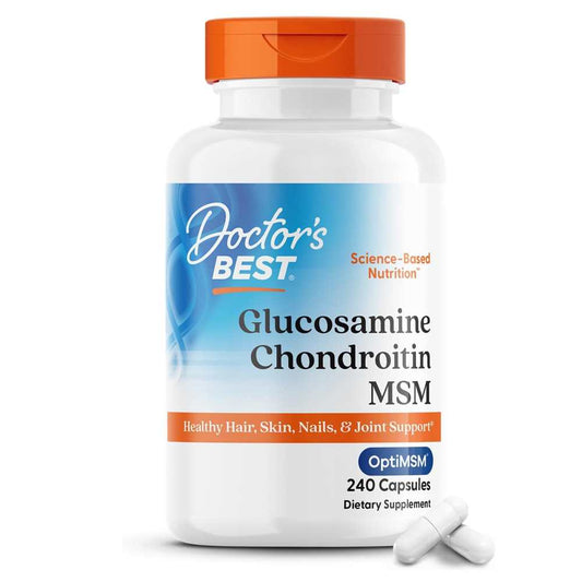Doctor's Best Glucosamine Chondroitin Msm with Opti Msm, 240 Veggie Caps