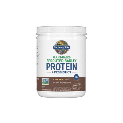 Garden of Life Sprouted Barley Protein + Probiotics Powder - Chocolate 564g