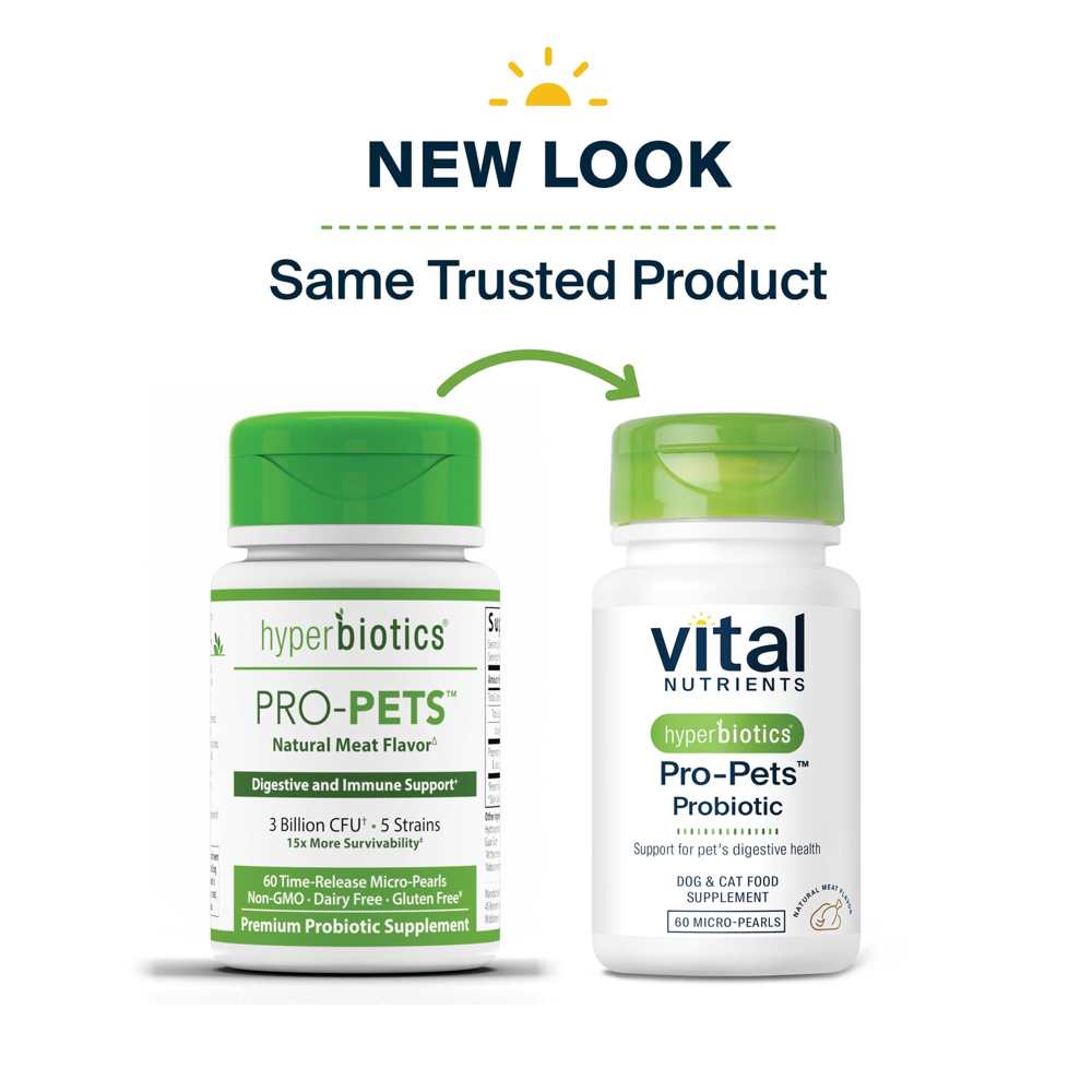 Vital Nutrients Hyperbiotics Pro-Pets™ Probiotic 60 Micro-Pearls