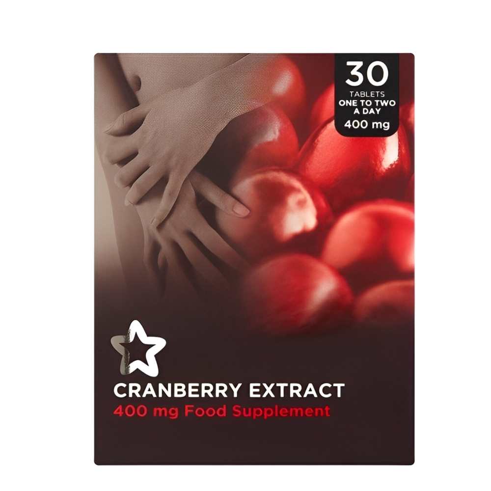 Superdrug Cranberry Extract 400mg – Food Supplement, 30 Tablets, One to Two Daily