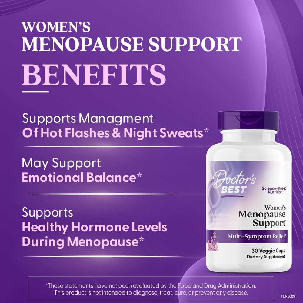 Doctor's Best Women's Menopause Support Veggie Caps 30 Count