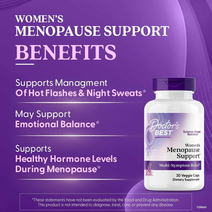 Doctor's Best Women's Menopause Support Veggie Caps 30 Count