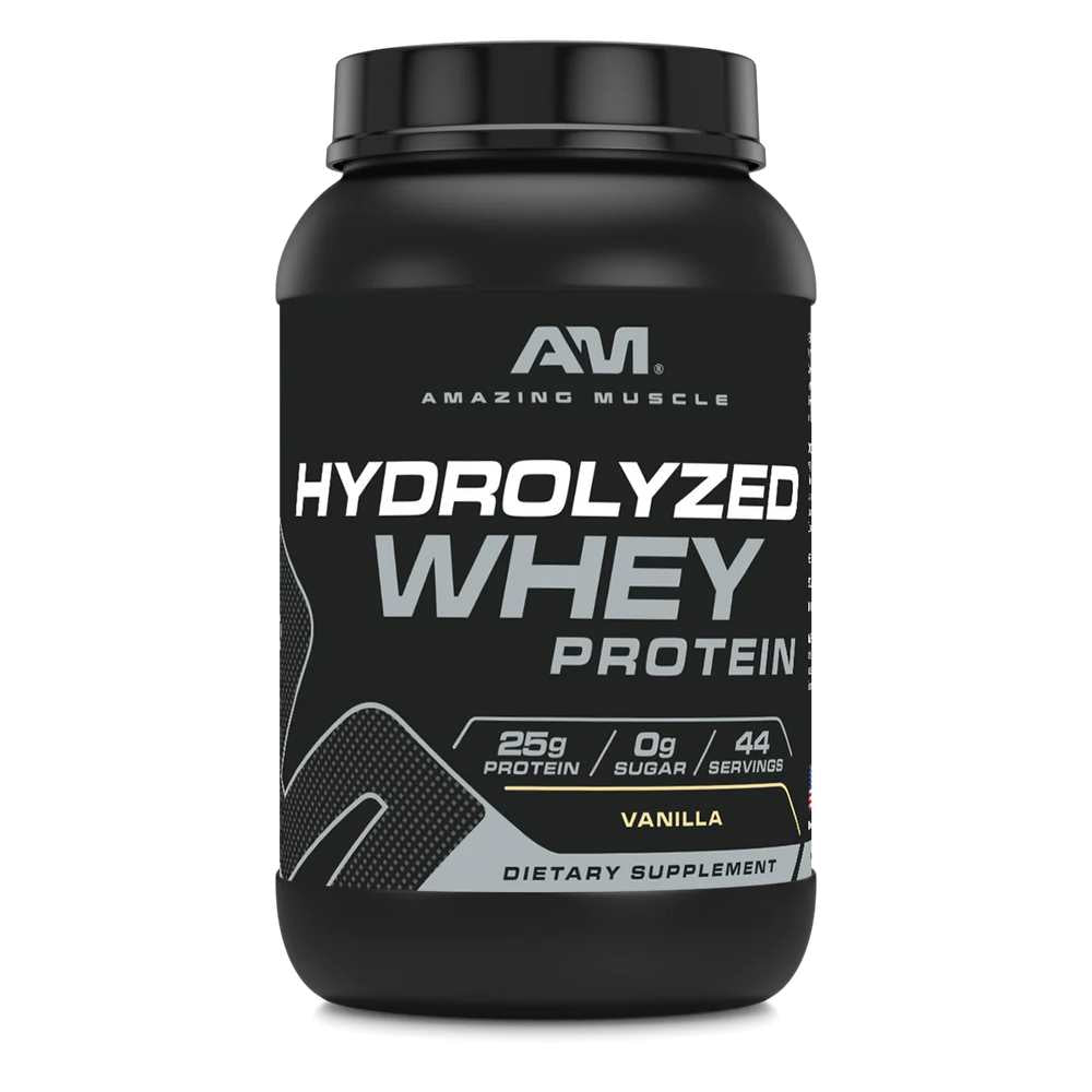 Amazing Muscle Hydrolyzed Whey Protein Powder | Vanilla Flavor 1.36kg