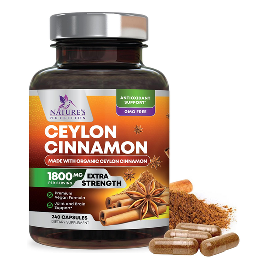 Ceylon Cinnamon By Nature's Nutrition - Extra Strenght 1800MG