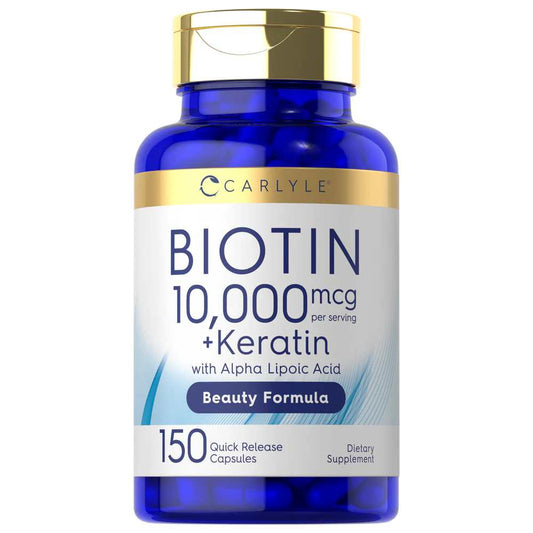 Carlyle Nutritionals Biotin 10000mcg per serving | 150 Capsules