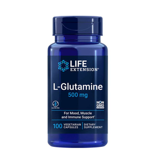 Life Extension L-Glutamine  500 Mg – 100 Vegetarian Capsules