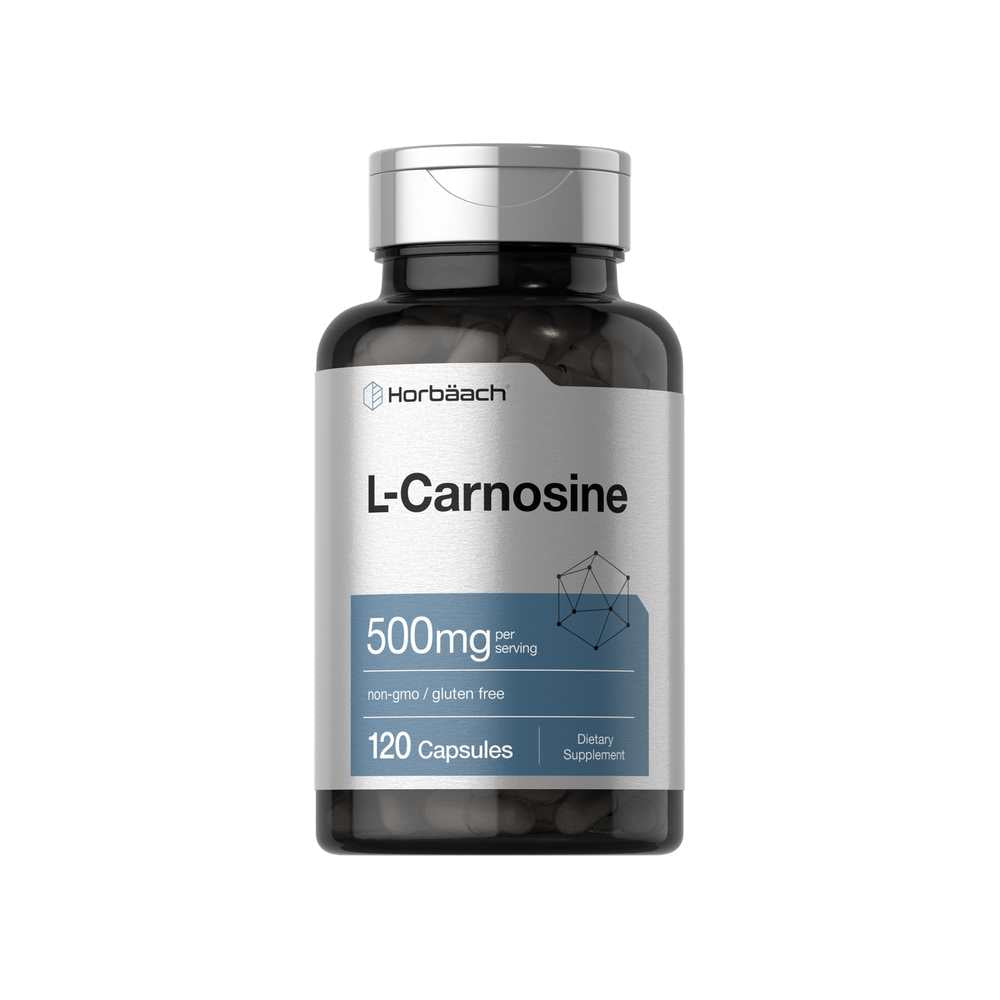 Horbäach L-Carnosine 500mg per Serving | 120 Capsules