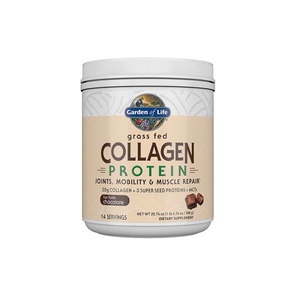 Garden of Life Grass Fed Collagen Protein Chocolate 20.74oz (588g) Powder