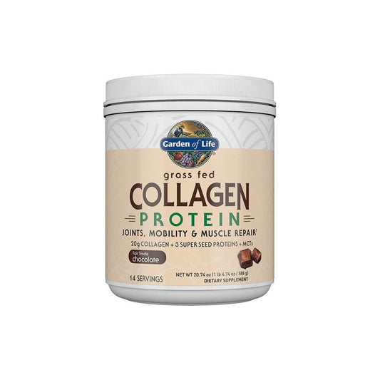 Garden of Life Grass Fed Collagen Protein Chocolate 20.74oz (588g) Powder