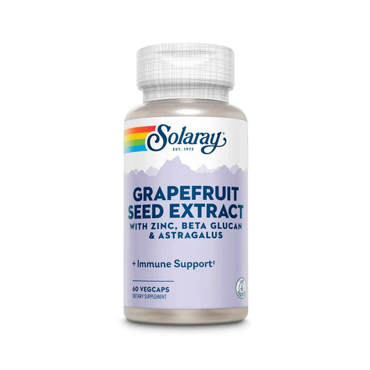 Solaray Grapefruit Seed Extract with Zinc, Betaglucan & Astragalus 60 Caps