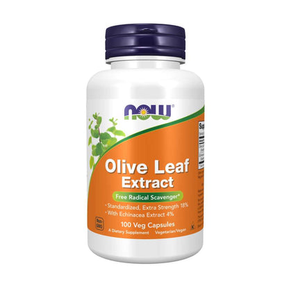 Now Foods Olive Leaf & Echinacea – Dual Action Formula for Immune Health | 100 Vegan Capsules