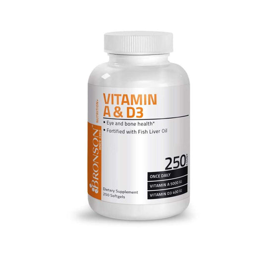 Bronson Vitamins Vitamin a & D Fish Liver Oil Efa - 250 Softgels