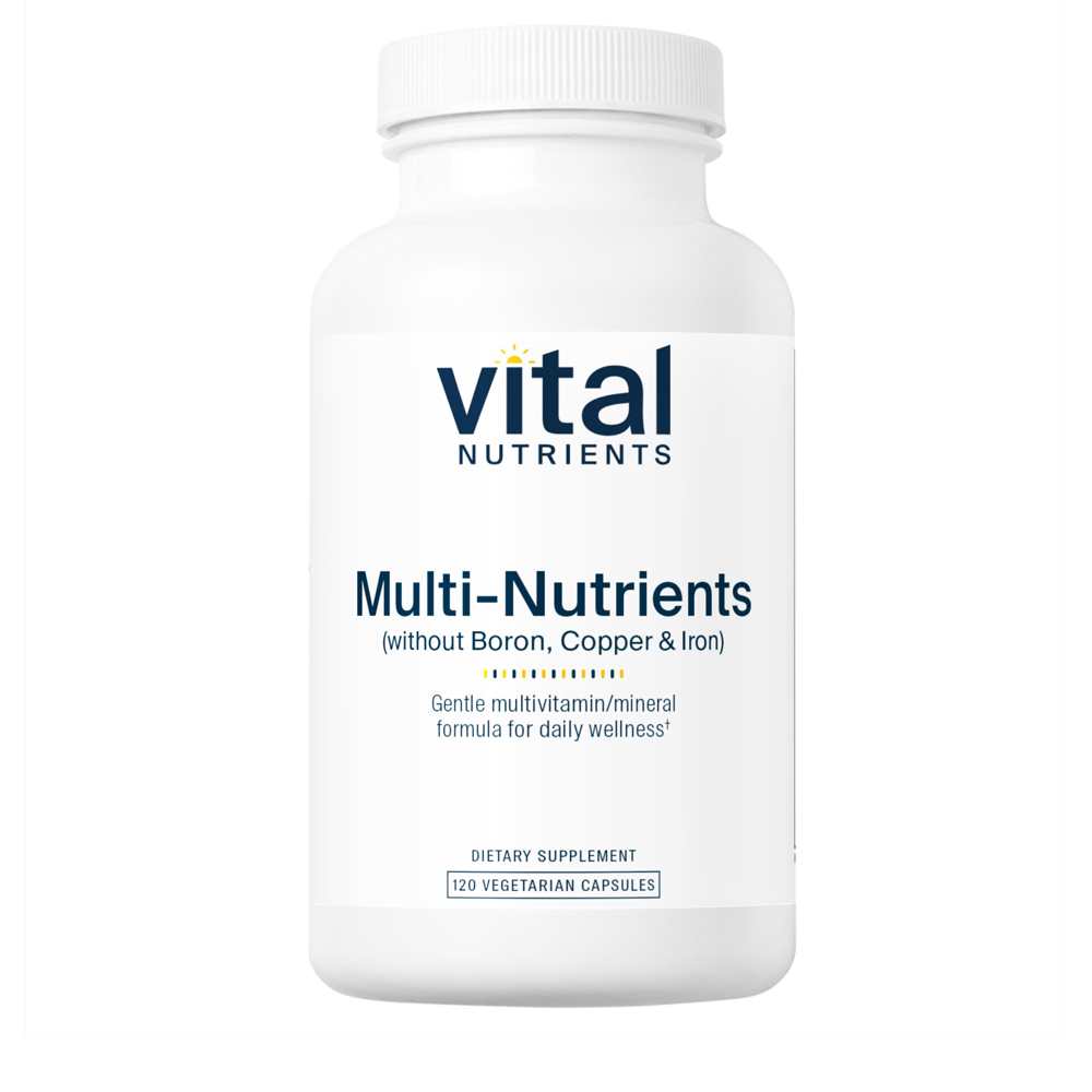 Vital Nutrients Multi-Nutrients – Gentle Multivitamin/Mineral Formula 120 Vegetarian Capsules