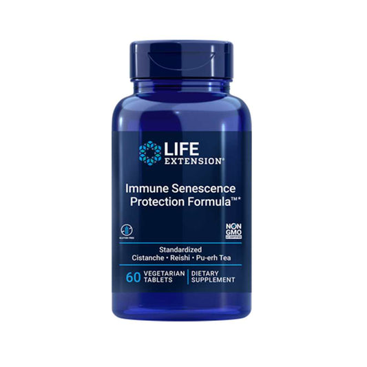 Life Extension Immune Senescence Protection Formula™ Standardized Cistanche, Reishi & Pu-Erh Tea – 60 Vegetarian Tablets