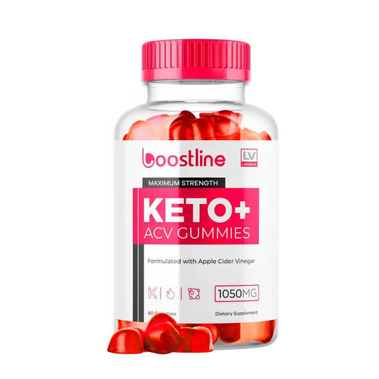 Boostline Maximum Strength Keto + Acv Gummies, 1050mg, with Apple Cider Vinegar, 60 Gummies