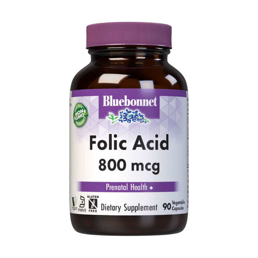 Bluebonnet Nutrition Folic Acid 800 Mcg 90 Caps